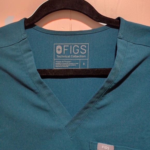 Figs Teal Women's Top - Picture 3 of 6